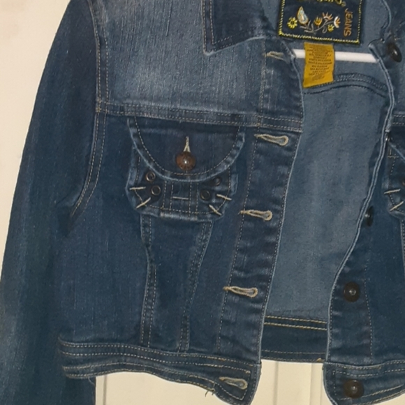 Star jeans crop Jean jacket sz small - Picture 3 of 6